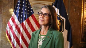 Utah Lt. Gov. Deidre Henderson speaks to reporters about the launch of Utah’s digital apostille program after a news conference at the Utah Capitol in Salt Lake City on Sept. 1, 2026.