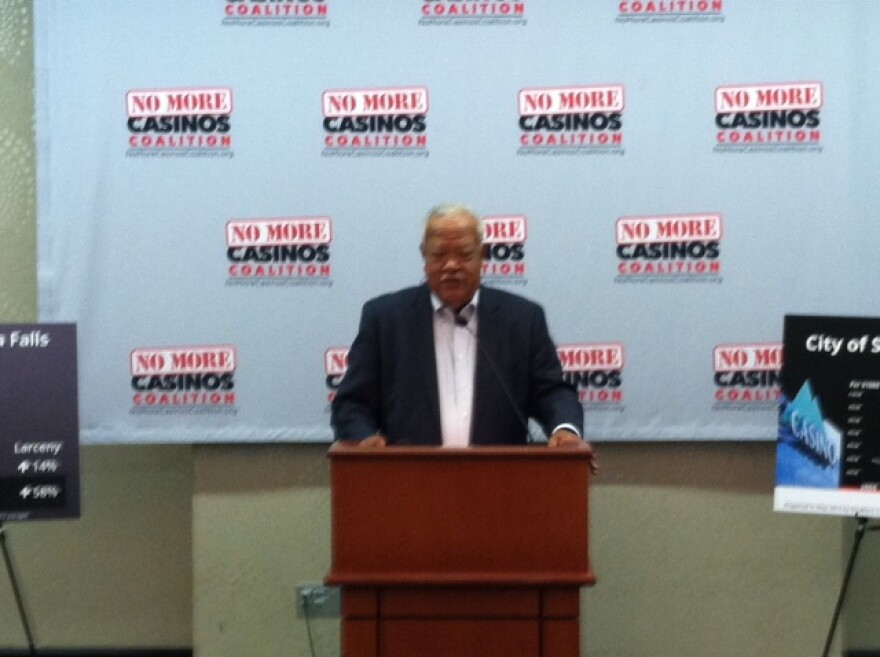 Bill Johnson says taxes and crime go up in communities where casinos are built