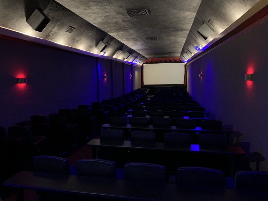 Interior of the Manlius Cinema.
