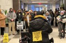 Immigrant rights activists gathered in Grand Rapids to protest President Donald Trump's immigration policies.