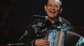 Flaco Jimenez performs during the Americana Music Honors and Awards show Wednesday, Sept. 17, 2014, in Nashville, Tenn.