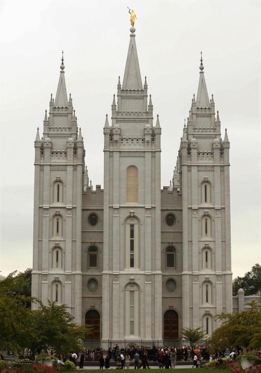 The Church of Jesus Christ of Latter-day Saints Salt Lake temple in Salt Lake City.