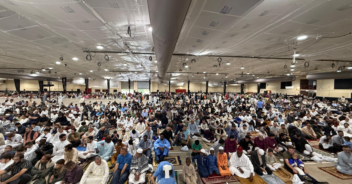 Worshippers gather for Eid prayers in Raleigh