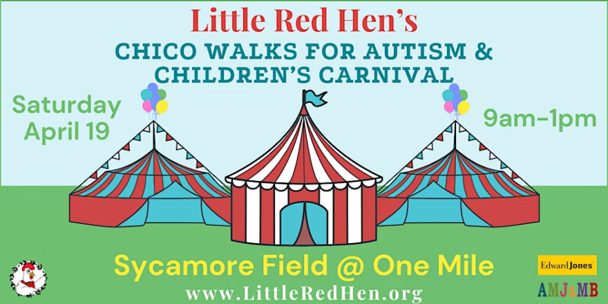Little Red Hen's Walks for Autism & Children's Carnival flyer