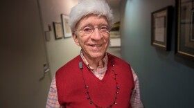 Ron Cohen, Robin Young’s former choirmaster, at the WBUR studios. (Jesse Costa/WBUR)