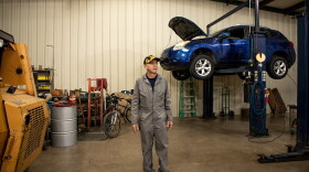 Joe Ponce, 63, poses at Ponce’s Transmissions, his family-owned car shop in Fort Worth, on October 29, 2020.