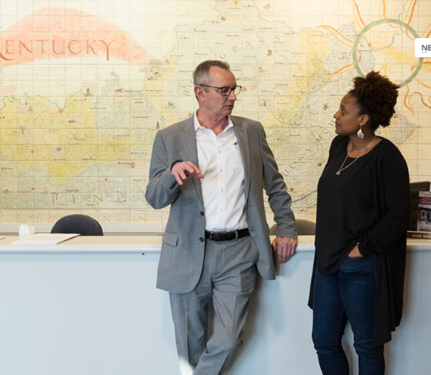 Tracy K. Smith conducts a reading and Q&A with Kentucky Poet Laureate Frederick Smock at the South Central Kentucky Cultural Center in Glasgow, Kentucky. March 16, 2018.
