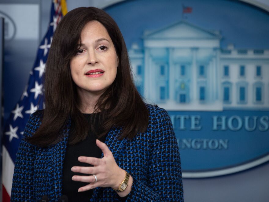 Deputy National Security Advisor for Cyber and Emerging Technology, Anne Neuberger, speaks during a press briefing on February 17, 2021, in the Brady Briefing Room of the White House in Washington, DC. (Photo by SAUL LOEB / AFP) (Photo by SAUL LOEB/AFP via Getty Images)