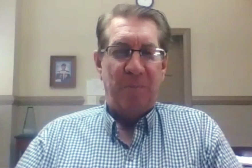 Terre Haute Mayor Duke Bennett on the Zoom interview Tuesday afternoon.