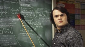 Jack Black in a scene from the 2003 film <em>School Of Rock</em>