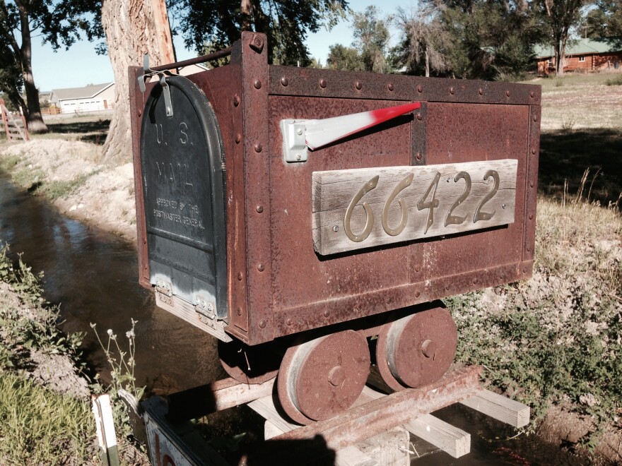 Rusty Train Mailbox, North of Montrose, CO