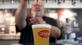 Dean Jones, brewmaster, at the Genesee Brew House at the tasting room where he celebrates 10 years of brewing beer.