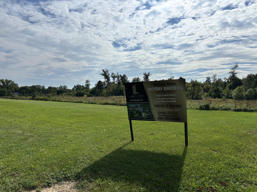 What is now a field at the end of Elmdale Drive has a 74-unit housing development planned for it.