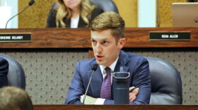 Andy Nielsen discusses the budget during the City-County Council's final vote October, 19th.