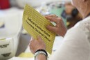 FILE - Workers sort mail-in ballots April 23, 2024, at Northampton County Courthouse in Easton, Northampton County, Pennsylvania. (Matt Smith / For Spotlight PA)