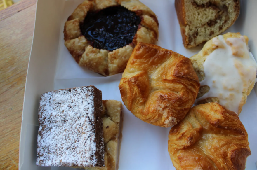 An assortment of baked goods at The Black Rooster Bakery on May 16, 2026.