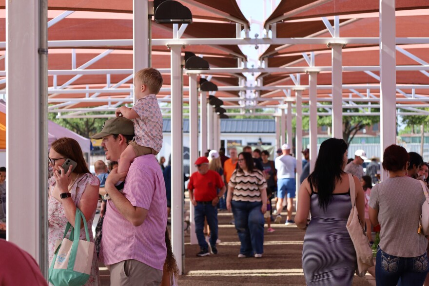 The Clark Family shopping at the Abilene Farmer’s Market - Photo by Allison Diaz