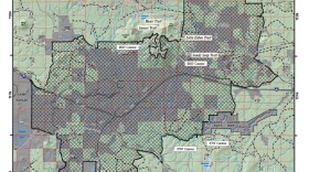 A map depicting the Coconino National Forest's expanded boundaries of the existing year-round camping and campfire ban.