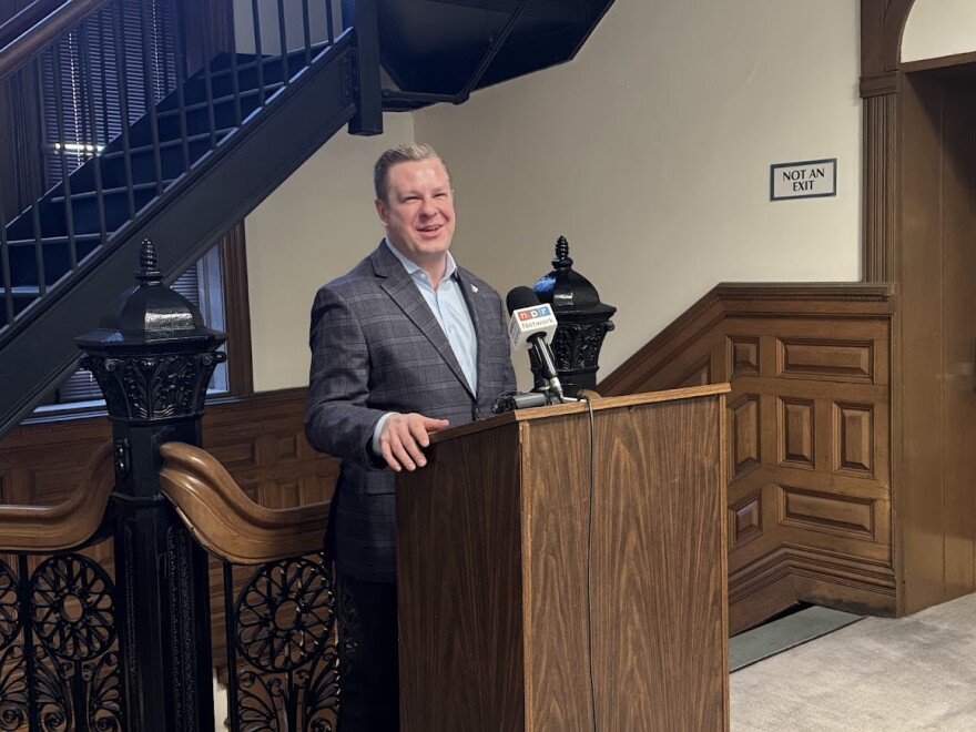 Syracuse City Auditor Alexander Marion answers questions after releasing his 2025-2026 annual report.