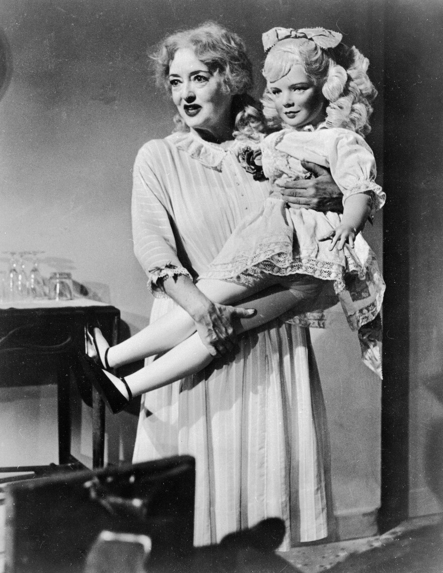 Bette Davis in the role of Jane Hudson in<em> </em><em>What Ever Happened To Baby Jane? </em>The classic horror film, which has just turned 50, is being released on Blu-ray