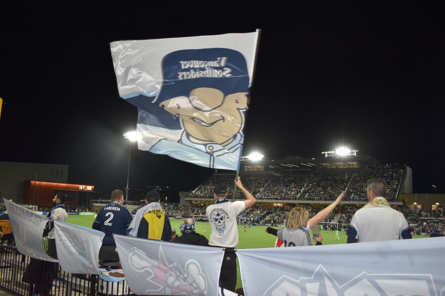 At least a dozen Vancouver Whitecap fans came to Spokane from British Columbia to cheer on their team—and one Thomas Muller fanatic traveled all the way from Orlando, Florida.