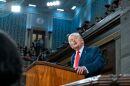 President Donald Trump delivers the State of the Union address to a joint session of Congress in the House chamber at the U.S. Capitol in Washington, Feb. 24, 2026.