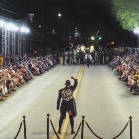 Photo from "Runway Rasquachic," hosted on the streets of San Antonio's historically Latino Westside.