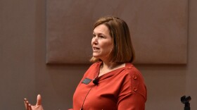 Superintendent Kristen Weikle explained the district’s current situation — focused on a deficit of about $12 million — to about 40 members of the public, part of a series of community meetings on the topic.