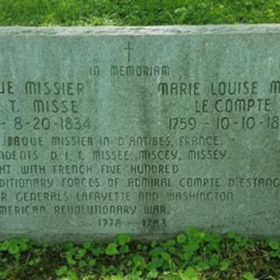 Memorial Stone for Jacques Missier, Memorial Park, Ste. Genevieve, Missouri