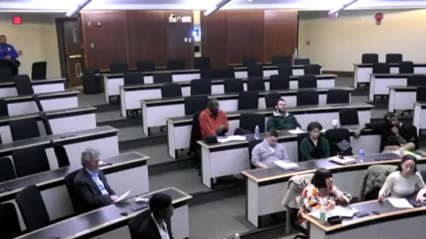 The Albany Community Police Review Board in session, April 2024.