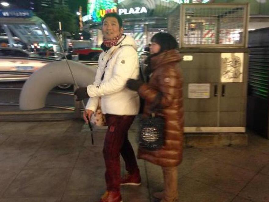 Selfie stick in South Korea.