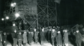 Historical photo of the Barnes-Hecker mines