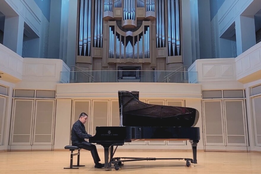 David Lai performs March 30, 2024, at Auer Concert Hall at Indiana University Bloomington.