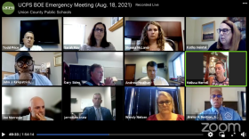 Wednesday night's emergency school board meeting on COVID-19 safety for in-person classes was conducted remotely.