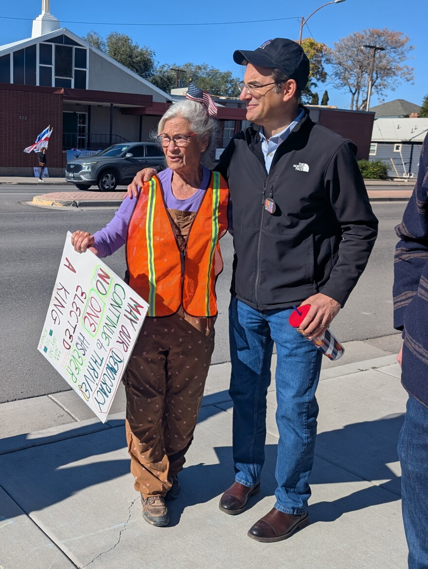 Phil Weiser at the Montrose No Kings rally