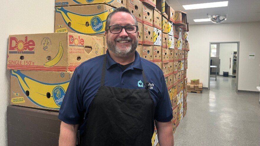 Doug Ruch volunteering at Meals on Wheels Western Michigan as part of his Dying to Serve Tour