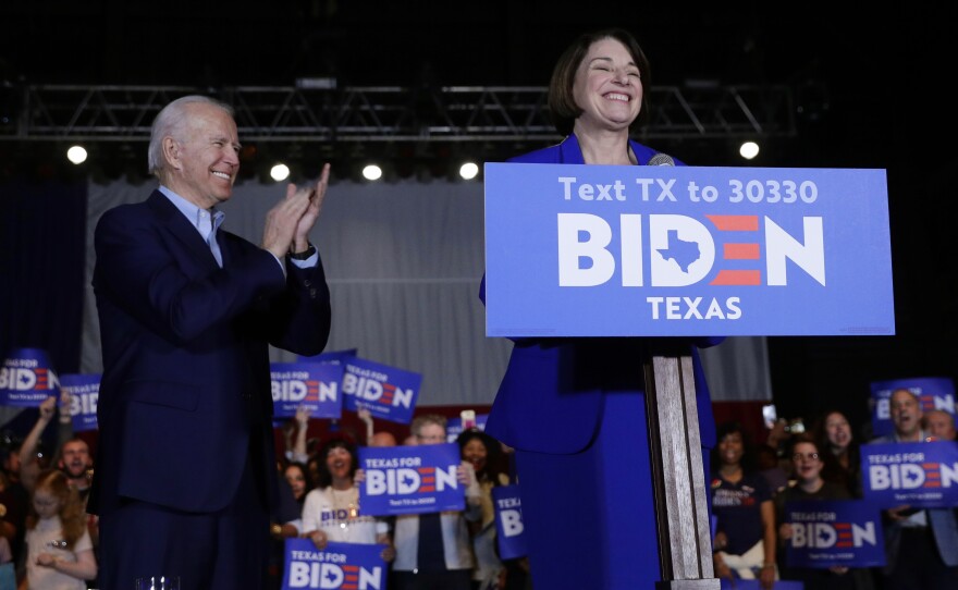 In a matter of hours on March 2, two fellow candidates, including Minnesota Sen. Amy Klobuchar, dropped out and endorsed Joe Biden, signaling rapid consolidation behind Biden and against Sanders. Biden would dominate the next day's contests, on Super Tuesday, catapulting to the front-runner position he never relinquished.