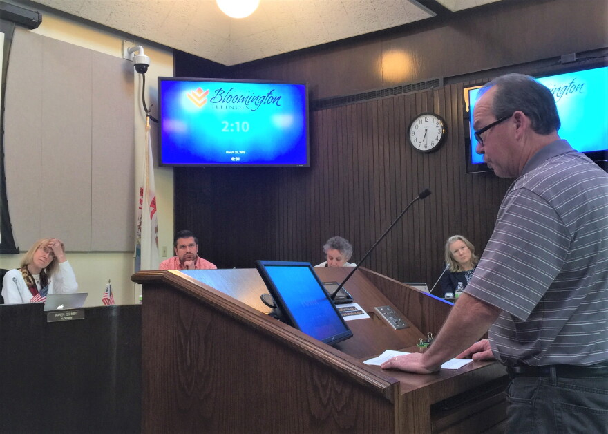 Times Past Inn Owner Art Donaldson tells aldermen a new video gaming license fee isn't warranted.