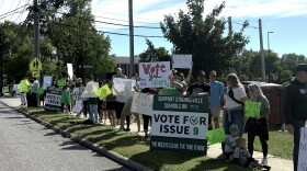 Parents, students and community members gathered on Pearl Road in front of Strongsville Middle School on Sept. 26 to advocate for a "yes" vote on a school levy.