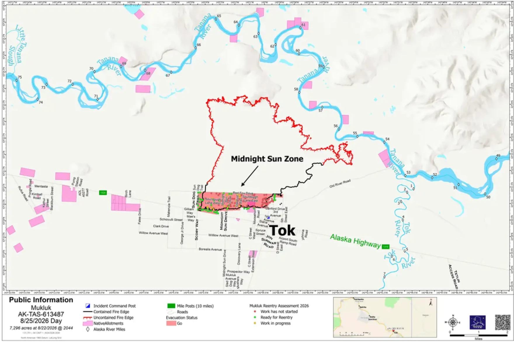 Latest count shows 44 homes in Tok area destroyed by Mukluk Fire