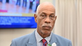 Arturo Watlington Jr. is pictured during his swearing-in ceremony as a delegate to the Sixth Constitutional Convention on January 28 in the Earle B. Ottley Legislative Hall on St. Thomas.