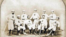The original Red Stockings of 1868. The following year the team became professional. 