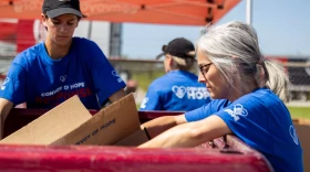 Convoy of Hope workers respond to meet the needs of people impacted by Hurricane Helene (photo submitted by Convoy of Hope in September 2024).