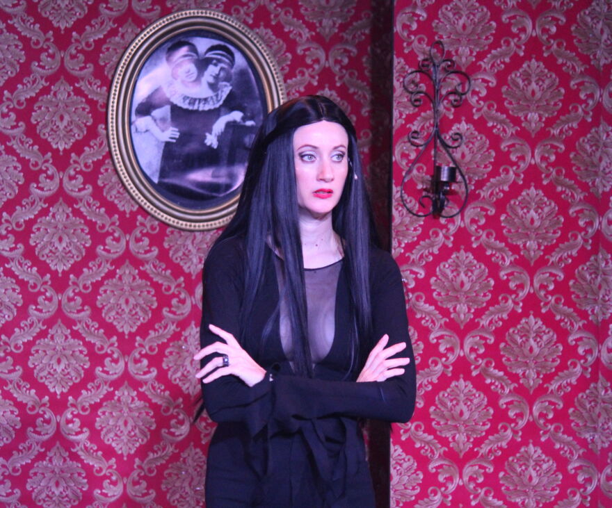 Paola Cifuentes reprises the role of Morticia Addams in Fort Myers Dinner Theatre's production of the 'Addams Family' musical.