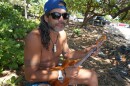 Kahokule'a Haiku shared his experience struggling with housing after surviving the Lahaina wildfire, pictured here in June.