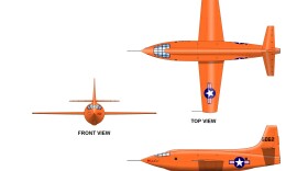 The iconic X-1 aircraft was the first aircraft to break the sound barrier in level flight.