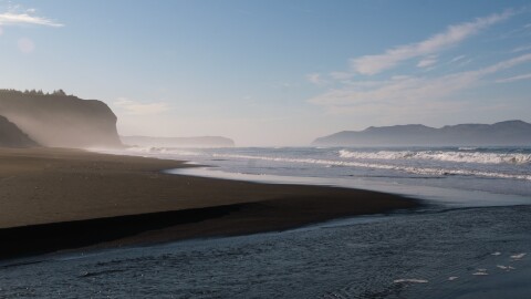 Surfer's Beach, at the southern end of Kodiak's road system, is a popular spot for camping and aquatic recreation.