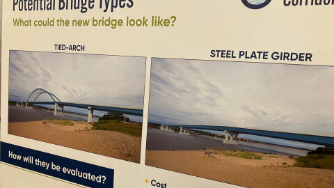 Potential design options for a new $237-million Centennial Bridge, presented at a public meeting Wednesday, Oct. 21, 2026 in Rock Island.