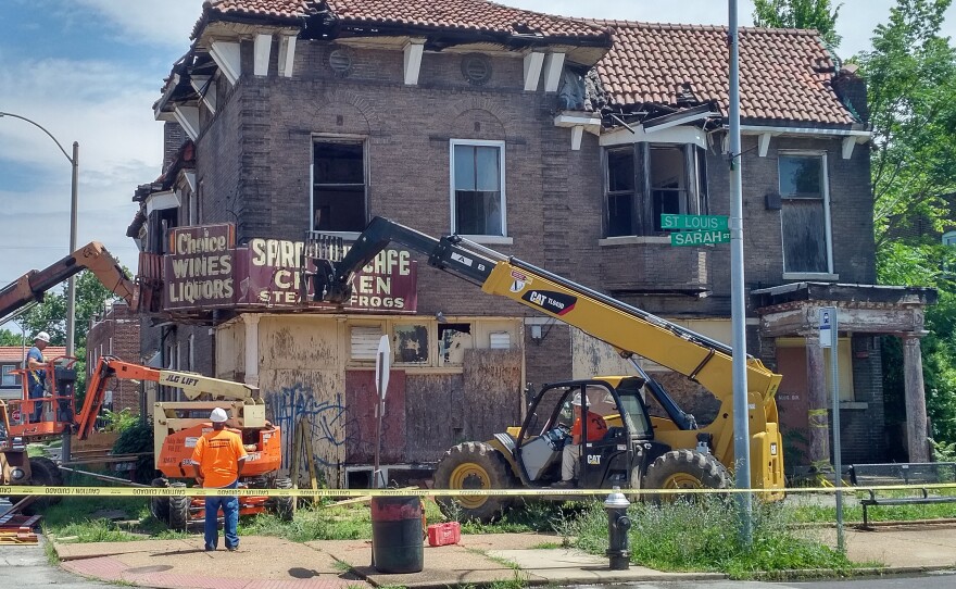 On, June 20, 2018, Northside Community Housing decided to remove the original Sara Lou's Cafe sign because several other historic signs were being stolen at that time. Once the building is restored and ready for business, then the group will replace the s