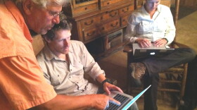 Expedition members Elam Stoltzfus, left, Carlton Ward Jr. and Mallory Lykes Dimmitt